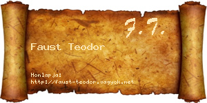 Faust Teodor névjegykártya